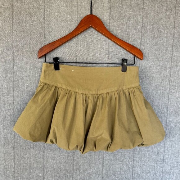 American Eagle AE Olive Green Stretch Bubble Mini Skort Size 8 - Picture 3 of 14